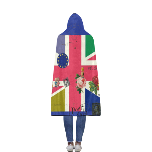 Union Jill F*ck Brexit Flannel Hooded Blanket 56''x80''