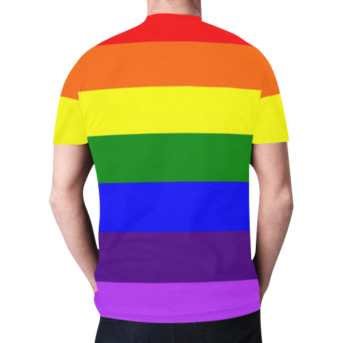 Rainbow Flag (Gay Pride - LGBTQIA+) New All Over Print T-shirt for Men (Model T45)