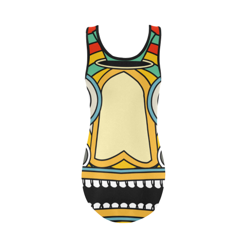 indian tribal Vest One Piece Swimsuit (Model S04)