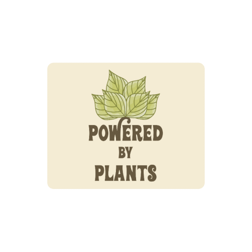 Powered by Plants (vegan) Rectangle Mousepad