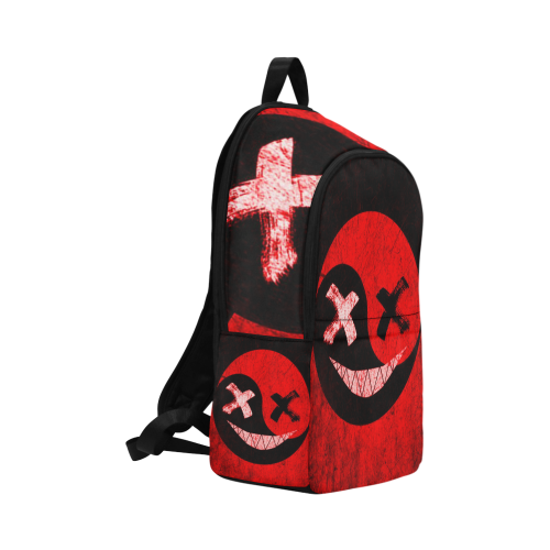 Woke Rave Smiley Red Festival Fabric Backpack for Adult (Model 1659)