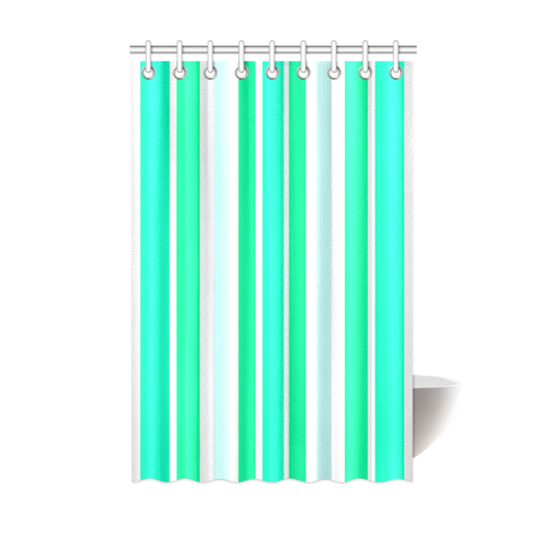 Summer Greens Stripes Shower Curtain 48"x72"