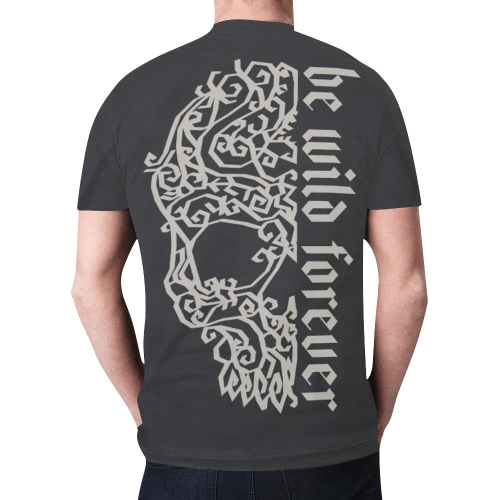 Artsy Vintage Skull - Be Wild Forever 1 New All Over Print T-shirt for Men (Model T45)