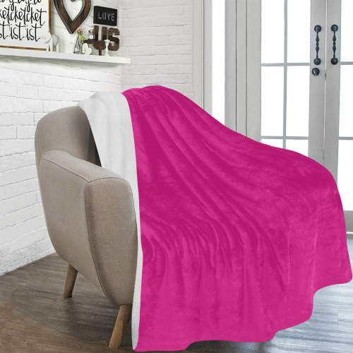 color Barbie pink Ultra-Soft Micro Fleece Blanket 54''x70''