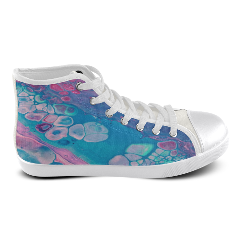 galaxie bluebell high top Women's High Top Canvas Shoes (Model 002)