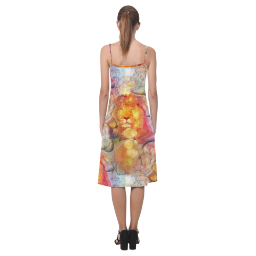 Lion Popart by Nico Bielow Alcestis Slip Dress (Model D05)