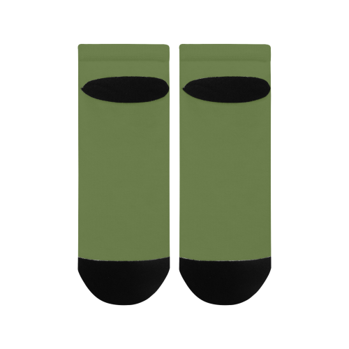 color dark olive green Women's Ankle Socks