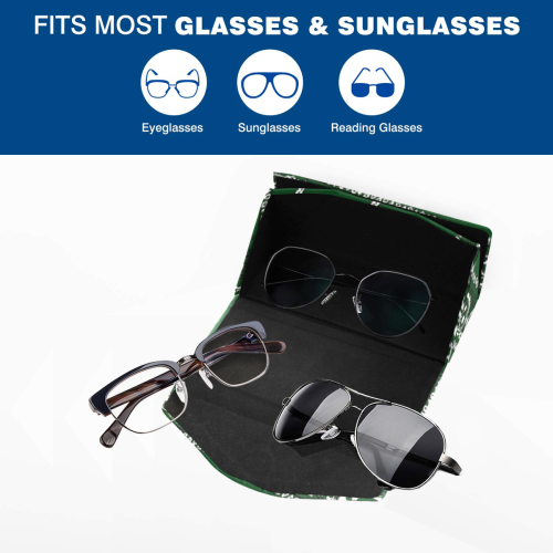 KERCHIEF PATTERN GREEN Custom Foldable Glasses Case