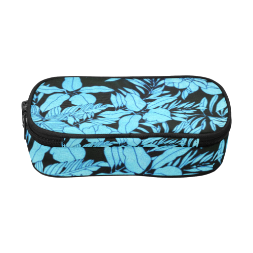 blue floral watercolor tropical abstract Pencil Pouch/Large (Model 1680)