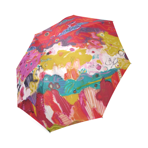 Rainbow Clouds Foldable Umbrella (Model U01)