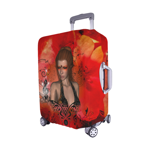 Fairy with clef Luggage Cover/Medium 22"-25"