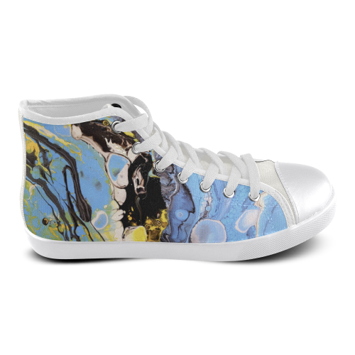intergalactic convergence high top Women's High Top Canvas Shoes (Model 002)