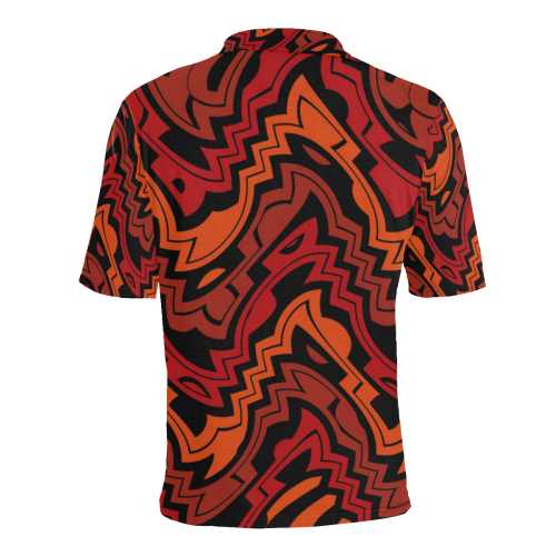 Heat Wave Men's All Over Print Polo Shirt (Model T55)