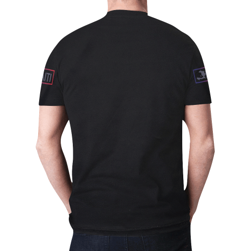 Haitian Flag Print T-shirt for Men (Black) New All Over Print T-shirt for Men (Model T45)