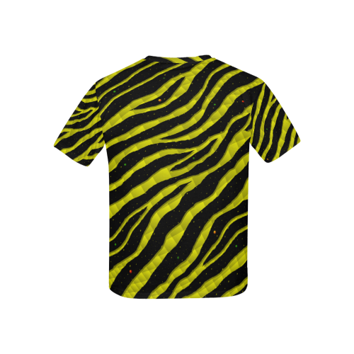 Ripped SpaceTime Stripes - Yellow Kids' All Over Print T-shirt (USA Size) (Model T40)