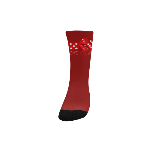 Las Vegas Craps Dice Red Custom Socks for Kids