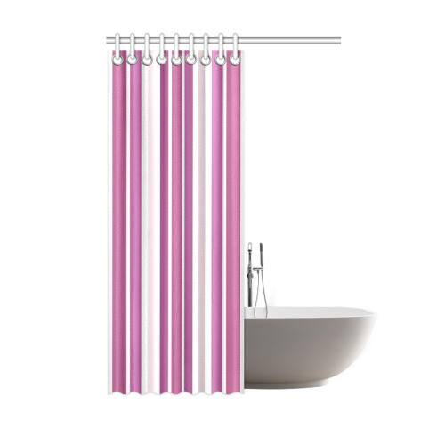 Plum Burgundy Stripes Shower Curtain 48"x72"