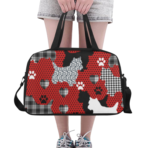 Westie II Weekend Travel Bag (Model 1671) (D2551701) Fitness Handbag (Model 1671)