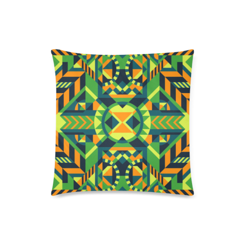 Modern Geometric Pattern Custom Zippered Pillow Case 18"x18"(Twin Sides)