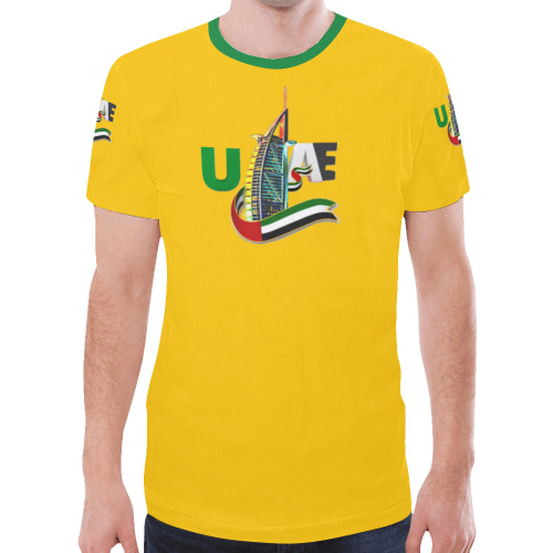 UAE New All Over Print T-shirt for Men/Large Size (Model T45)