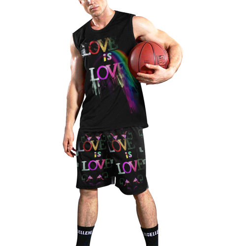Love is Love by Nico Bielow All Over Print Basketball Uniform