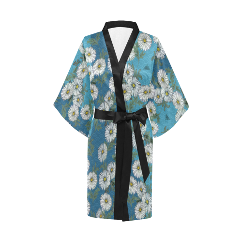 The Lowest of Low Daisies Acquamarino Kimono Robe
