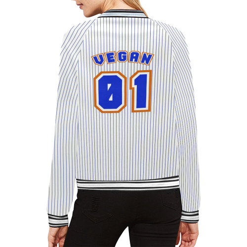No. 1 Vegan All Over Print Bomber Jacket for Women (Model H21)