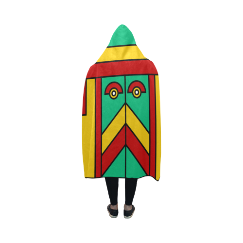 Aztec Spiritual Tribal Hooded Blanket 50''x40''