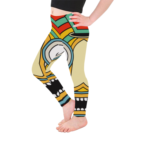 indian tribal Kid's Ankle Length Leggings (Model L06)