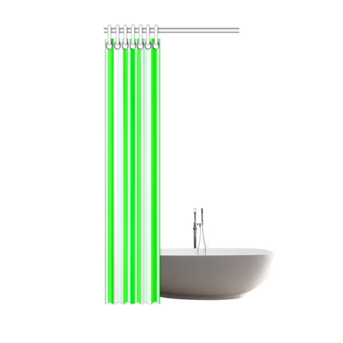 Neon Green Stripes Shower Curtain 36"x72"