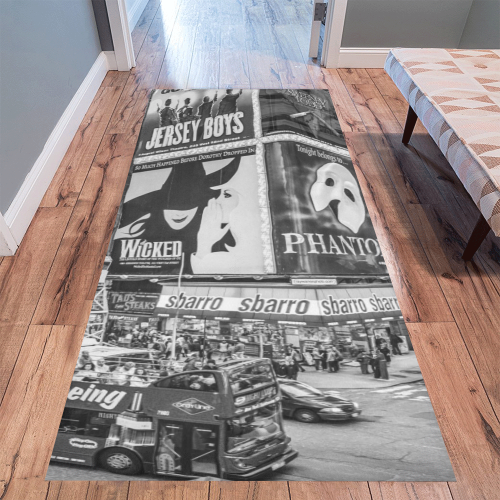 Times Square II Special Edition II (B&W) Area Rug 9'6''x3'3''