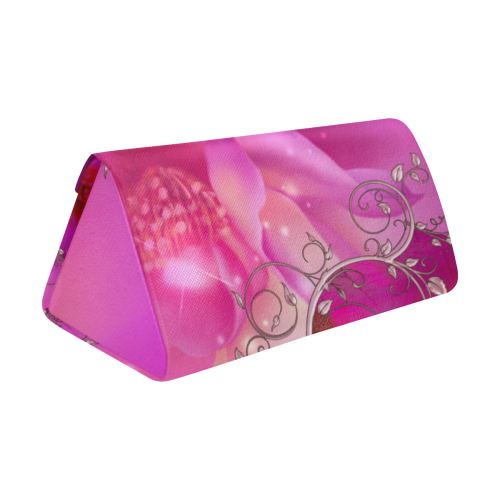 Wonderful floral design Custom Foldable Glasses Case