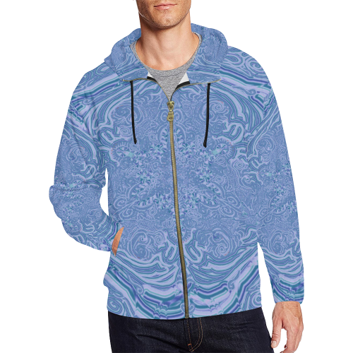 labyrinthe 7 All Over Print Full Zip Hoodie for Men (Model H14)