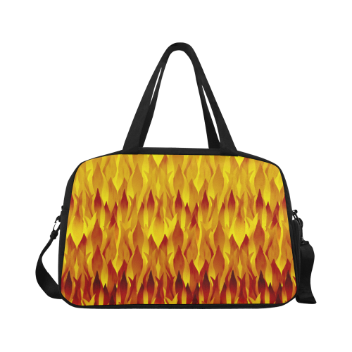 Hot Fire and Flames Illustration Fitness Handbag (Model 1671)
