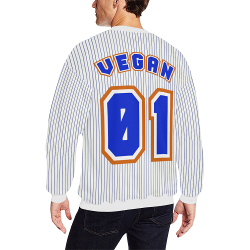 No. 1 Vegan All Over Print Crewneck Sweatshirt for Men (Model H18)