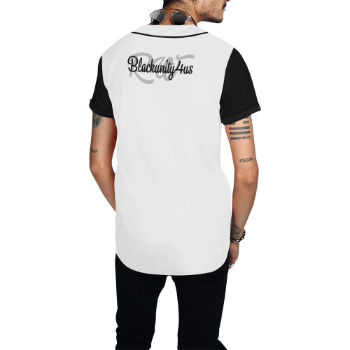 New Black & White By Rw All Over Print Baseball Jersey for Men (Model T50)