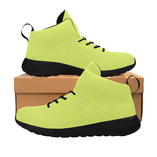 Yellow polka dots Women's Chukka Training Shoes (Model 57502)