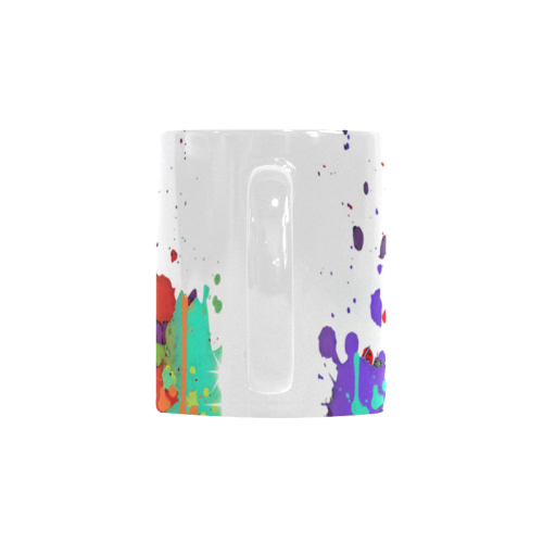 CRAZY multicolored SPLASHES / SPLATTER / SPRINKLE Custom White Mug (11OZ)