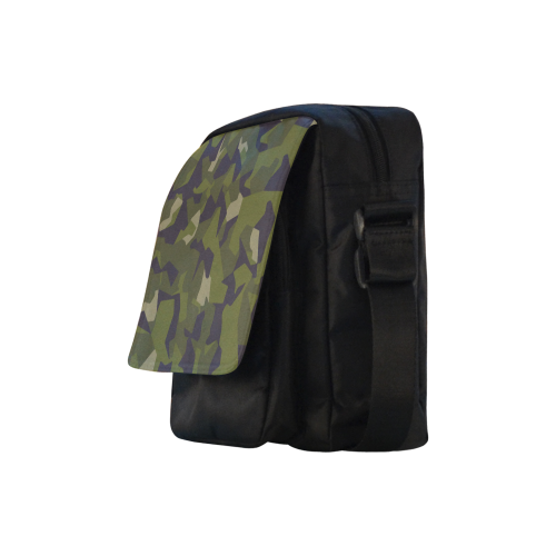 Swedish M90 woodland camouflage Crossbody Nylon Bags (Model 1633)