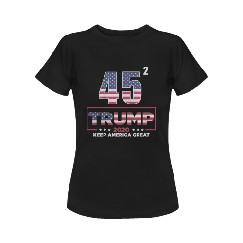 Trump 45 Squared Keep America Great 1 Women's T-Shirt in USA Size (Front Printing Only)