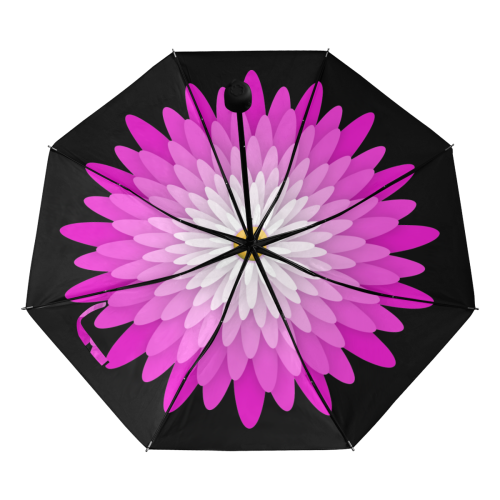 Flower Of Paper Cut - Pink Anti-UV Foldable Umbrella (Underside Printing) (U07)