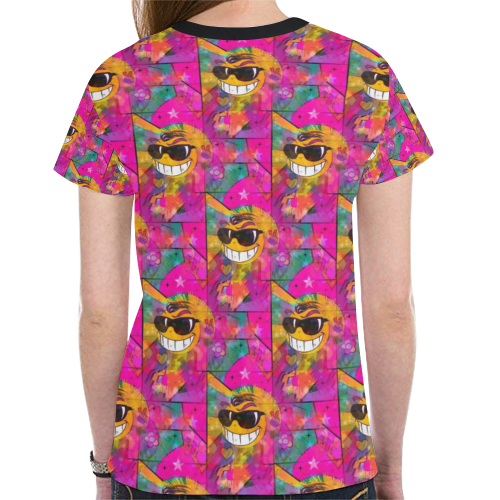 Crazy Popart by Nico Bielow New All Over Print T-shirt for Women (Model T45)