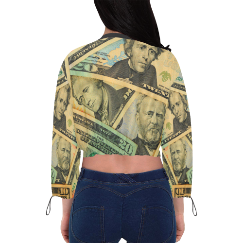 DOLLARS 5 Cropped Chiffon Jacket for Women (Model H30)