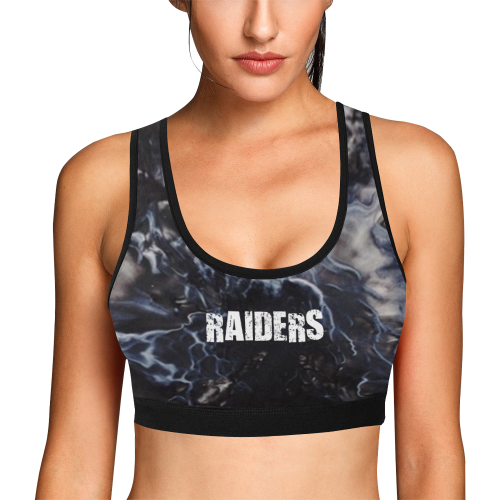 Raiders Women's All Over Print Sports Bra (Model T52)