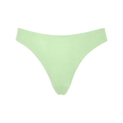 color tea green Women's All Over Print Thongs (Model L30)