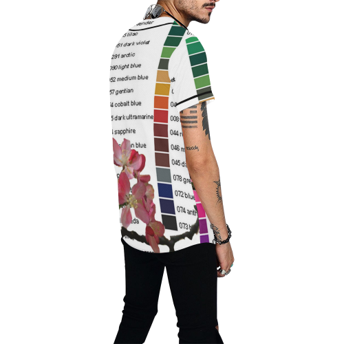 Colour Chart and Kingfisher All Over Print Baseball Jersey for Men (Model T50)
