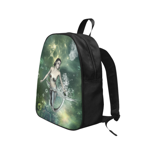 Awesome mermaid in the deep ocean Fabric School Backpack (Model 1682) (Medium)