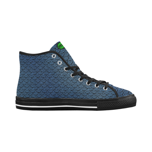 Blue Fish. Inspired by the Magic Island of Gotland. Vancouver H Men's Canvas Shoes (1013-1)