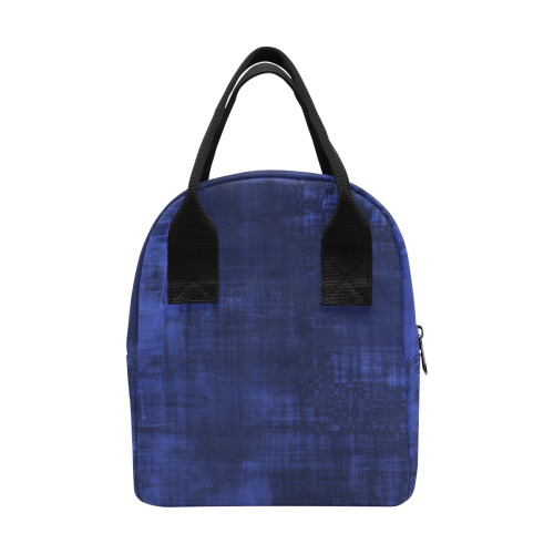 Blue Grunge Zipper Lunch Bag (Model 1689)