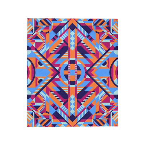 Modern Geometric Pattern Quilt 50"x60"